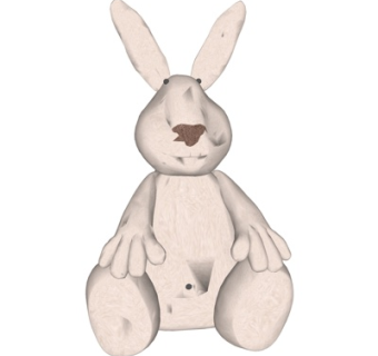 现代儿童兔子玩具su模型