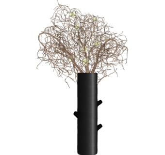 现代树枝摆件su模型