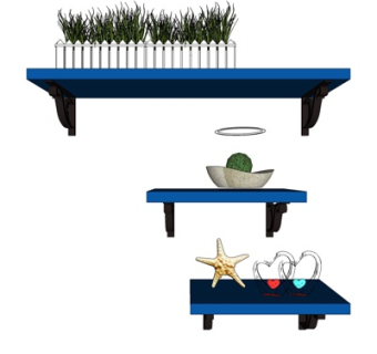 现代绿植盆栽海星摆件su模型
