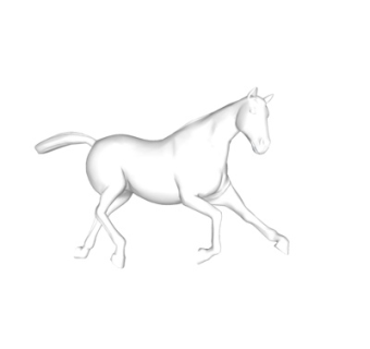 现代儿童马玩具su模型