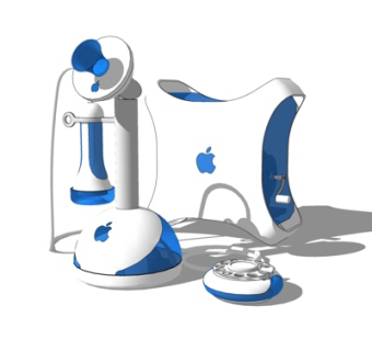 现代儿童玩具电话su模型