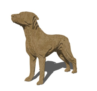 现代儿童狗积木玩具su模型