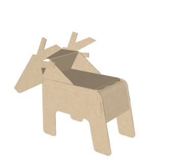 现代儿童马积木玩具su模型