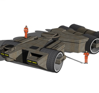 现代全地形战车su模型