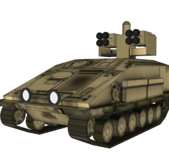 现代全地形战车su模型