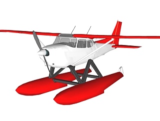 现代小型两栖飞机su模型