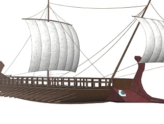现代大型<em>帆船</em>su模型