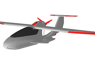 现代<em>小型</em>滑翔机su模型