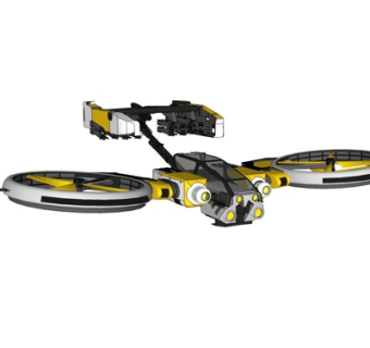 现代武装无人机su模型