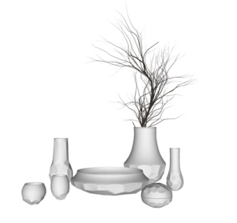 现代装饰品su模型