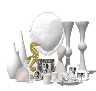 现代装饰品su模型