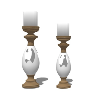 简欧装饰品su模型