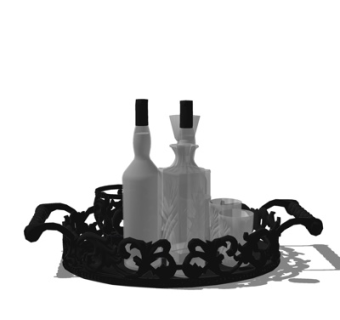 简欧装饰品su模型