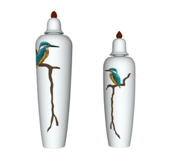 新中式装饰品su模型