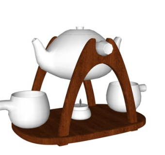 新中式装饰品su模型