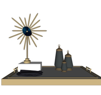 新中式装饰品su模型