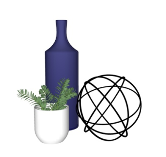 现代装饰品su模型