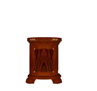 欧式古典实木圆几su模型