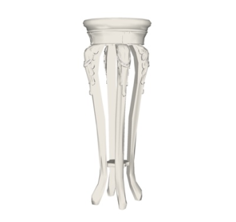 欧式实木圆几su模型