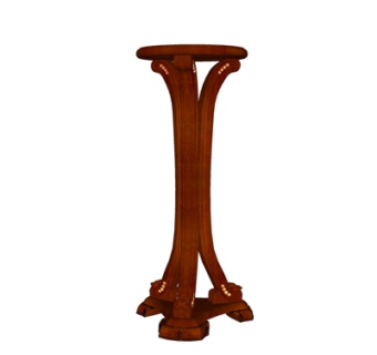 欧式古典实木圆几su模型