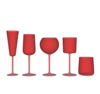 现代红酒杯组合su模型