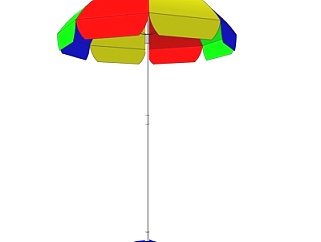 现代户外<em>沙滩</em>遮阳伞su模型