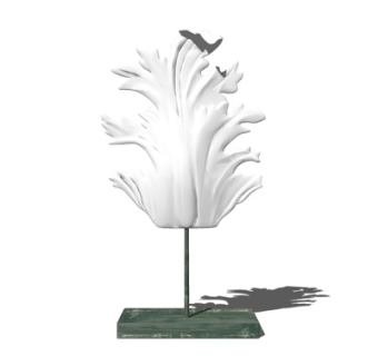 新中式金属摆件su模型