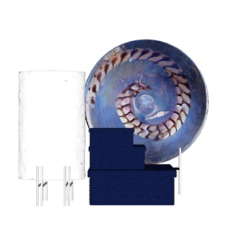 现代台灯盒子摆件su模型