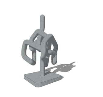 现代抽象摆件su模型