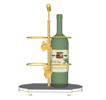 欧式红酒酒架su模型