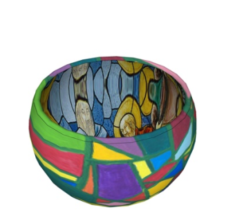 现代陶艺彩色器皿su模型