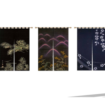 日式布艺挂帘su模型