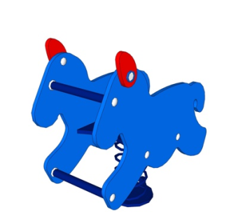 现代儿童弹簧马玩具su模型