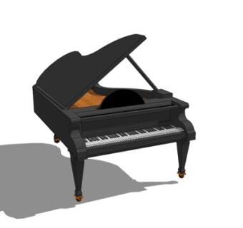 现代钢琴su模型