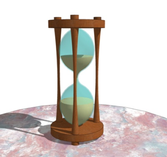 现代沙漏摆件su模型