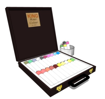 现代水彩盒su模型