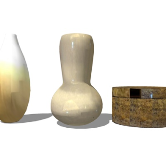 现代陶瓷摆件su模型