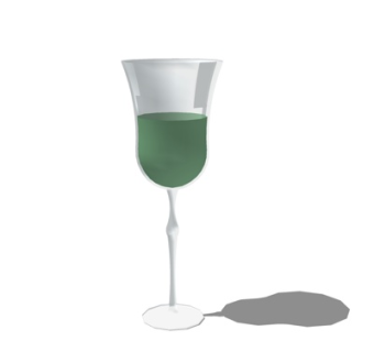 现代玻璃酒杯su模型