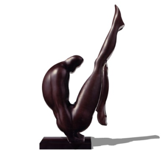 现代人物雕塑摆件su模型