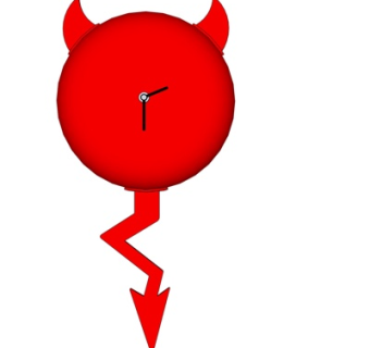 现代造型时钟su模型