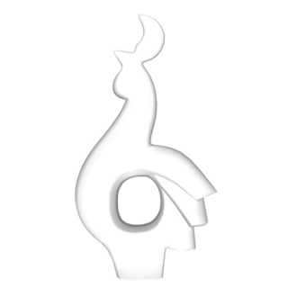 现代陶瓷雕塑摆件su模型