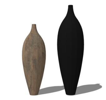 现代陶瓷花瓶摆件su模型