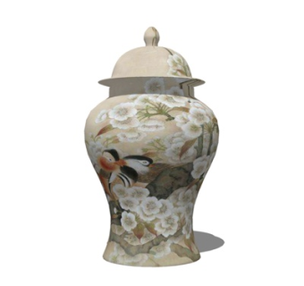 中式陶瓷器皿su模型