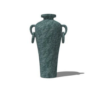 中式双耳陶瓷罐su模型