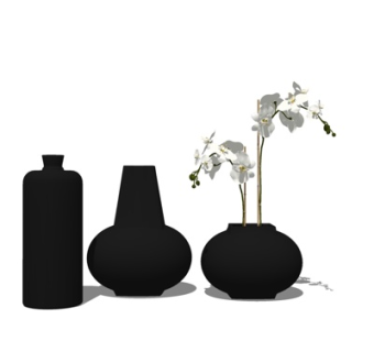 现代花瓶摆件su模型