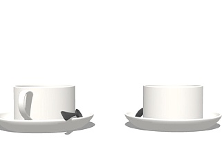 现代咖啡杯su模型