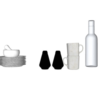 现代陶瓷摆件su模型