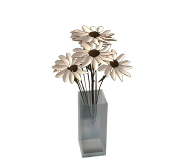 现代玻璃花瓶su模型