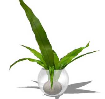 现代玻璃花瓶su模型