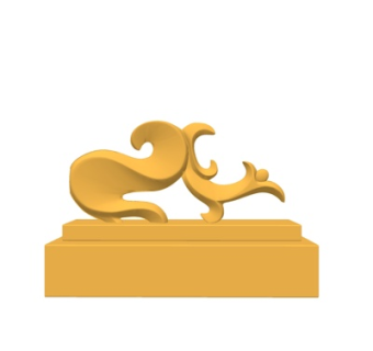 现代雕塑摆件su模型